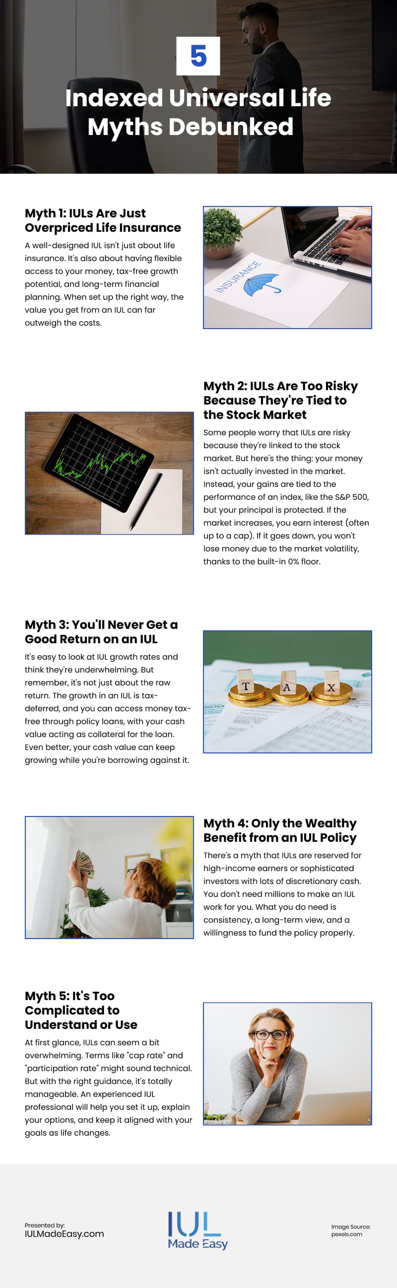 5 Indexed Universal Life Myths Debunked Infographic